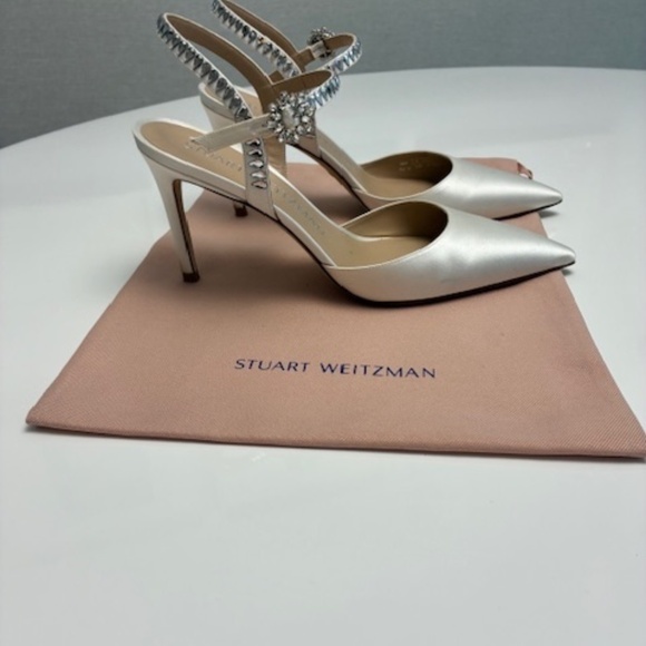 Stuart Weitzman Gem Cut Ankle Strap Sandals - Picture 4 of 5